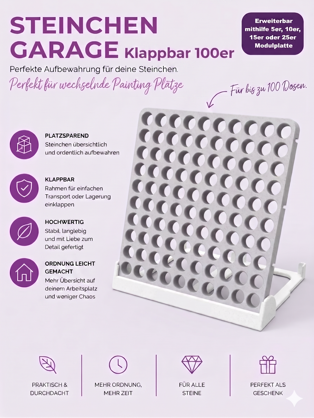 Steinchen-Garage Klappbar 100er | New Plastics