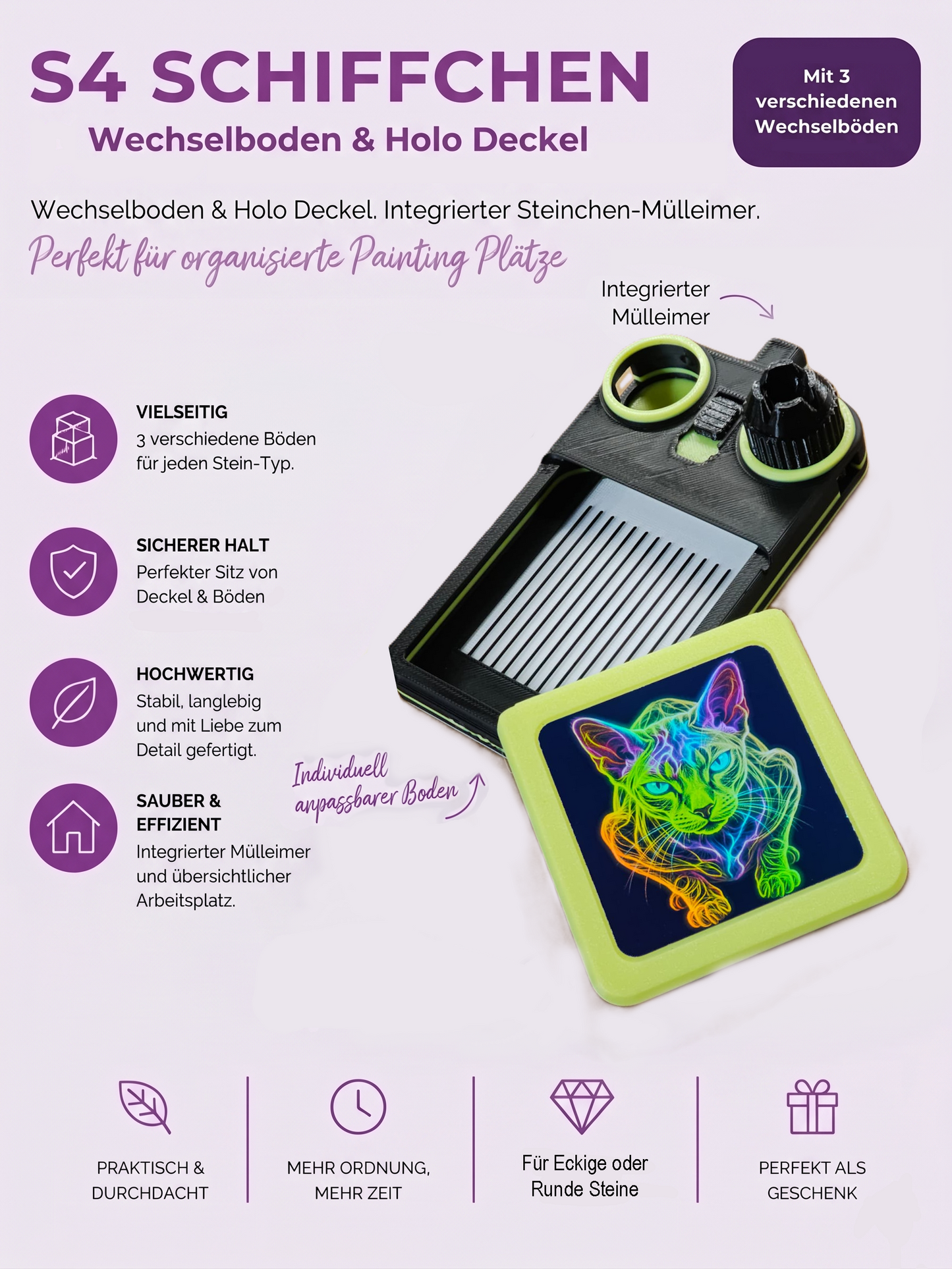 Diamond Painting Schiffchen S4 Neon Edition