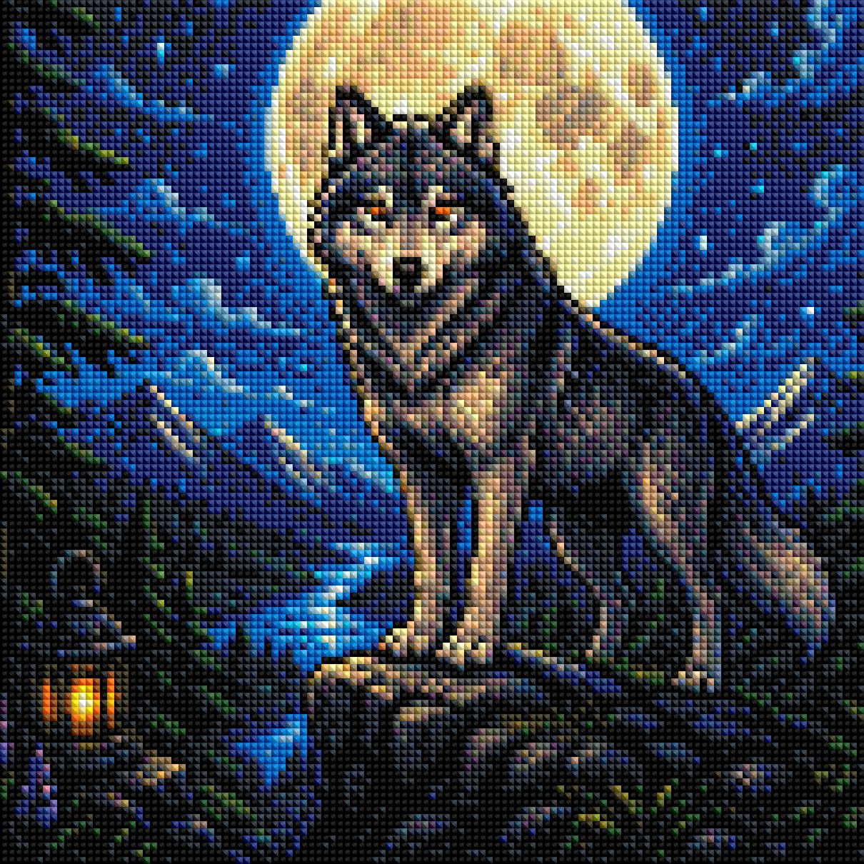 Midnight Wolf ca.30x30cm | New Plastics