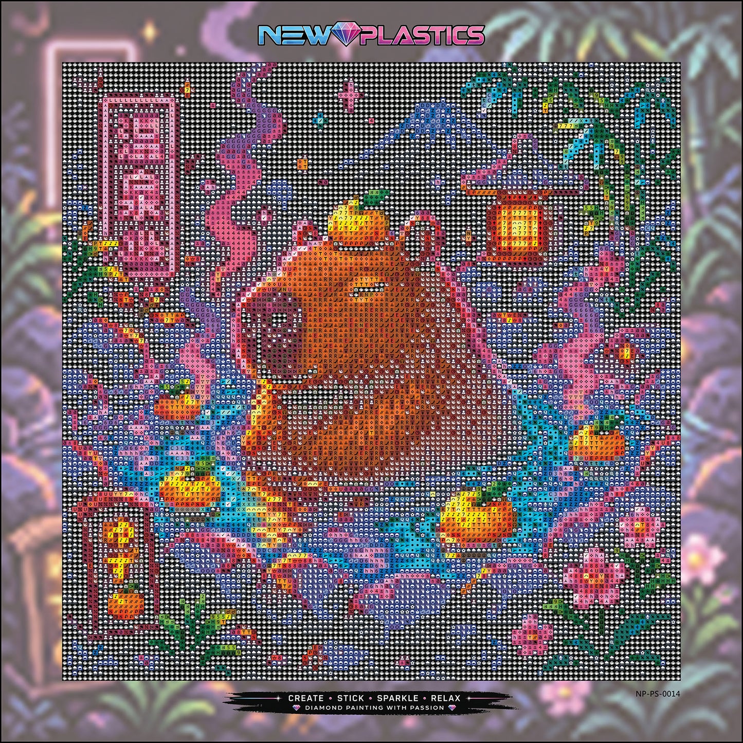 Neon Capibara ca.30x30cm | New Plastics