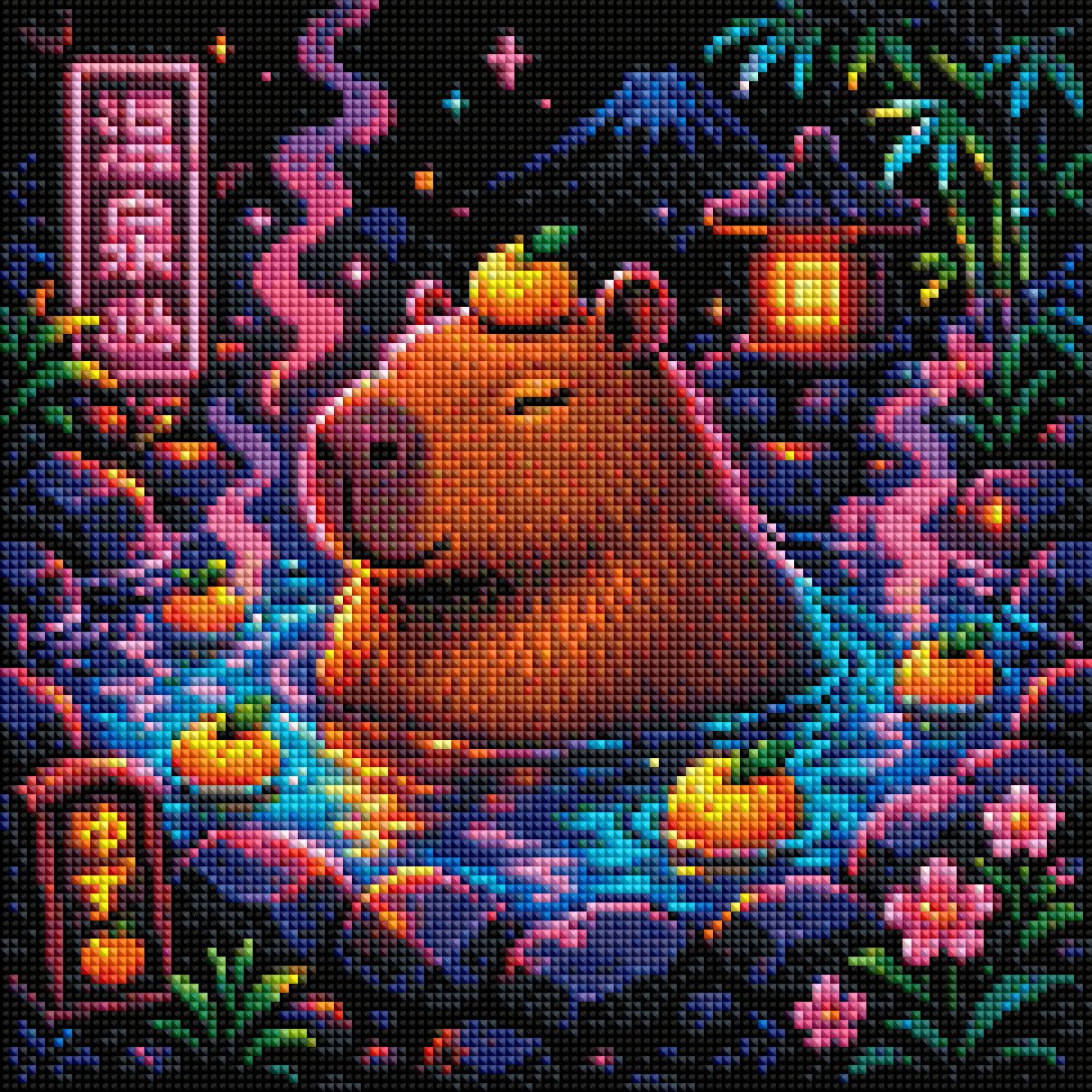 Neon Capibara ca.30x30cm | New Plastics