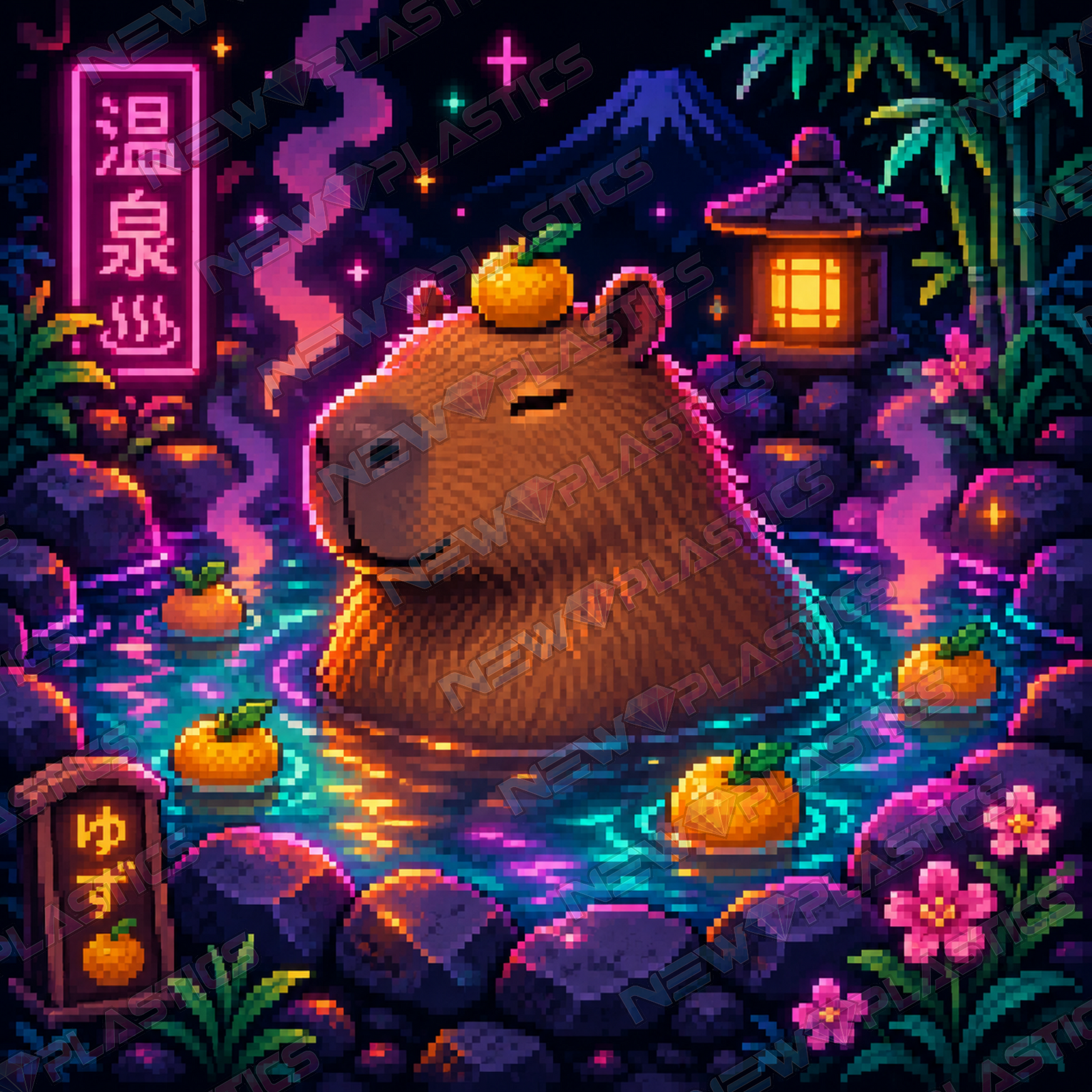 Neon Capibara ca.30x30cm | New Plastics