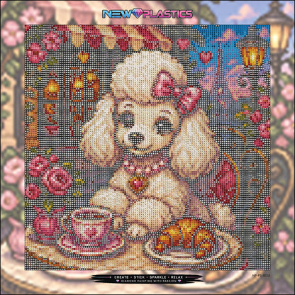 Pudel in Paris ca.30x30cm | New Plastics