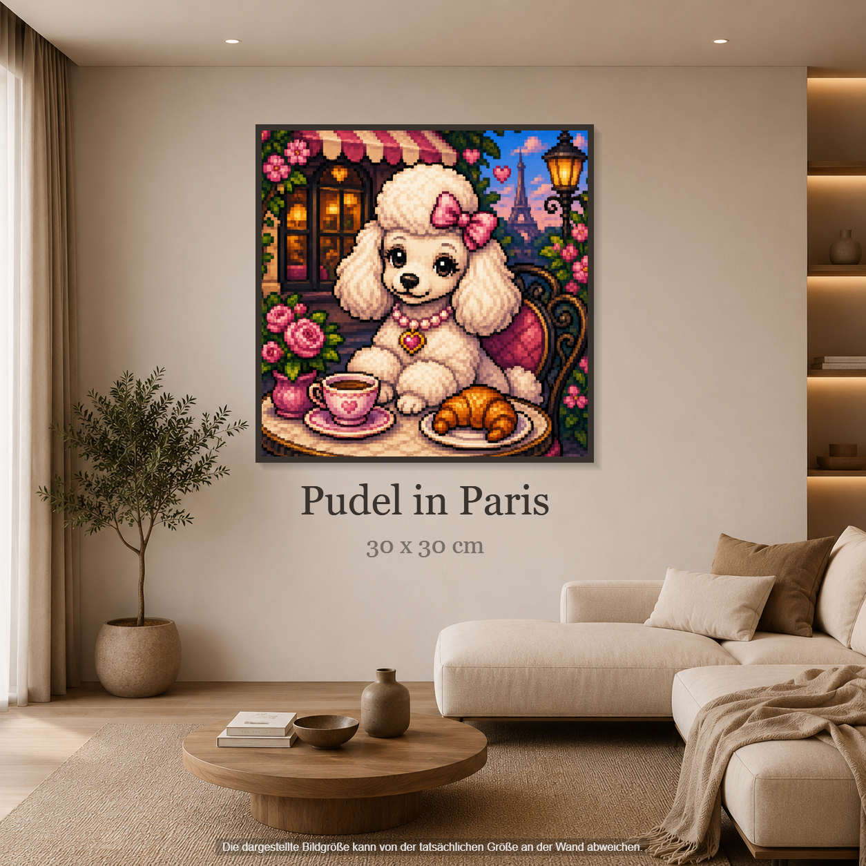 Pudel in Paris ca.30x30cm | New Plastics