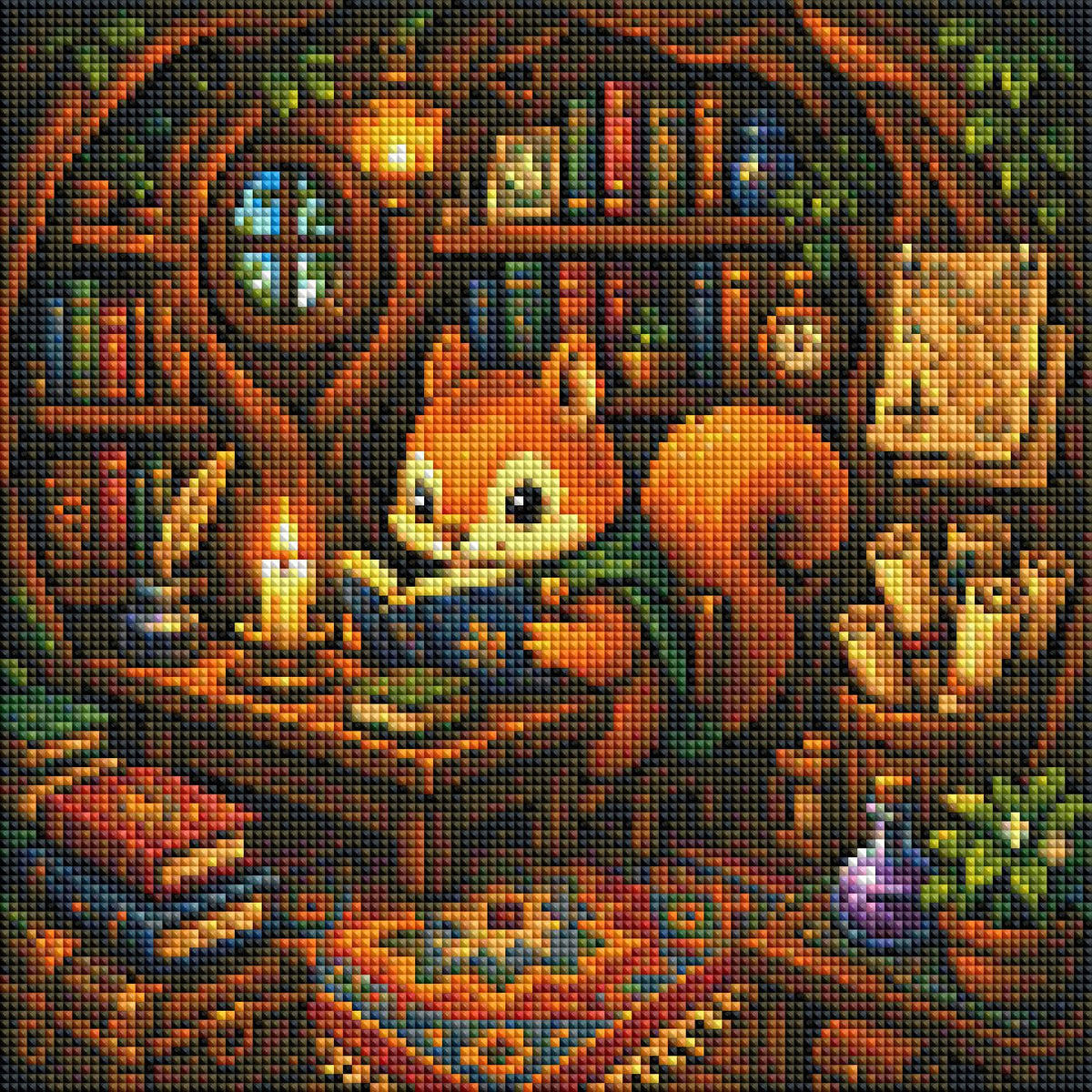 Eichhörnchens Bücherstube ca.30x30cm | New Plastics