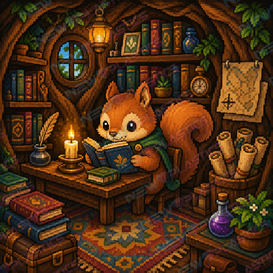 Eichhörnchens Bücherstube ca.30x30cm | New Plastics
