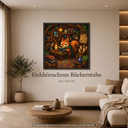 Eichhörnchens Bücherstube ca.30x30cm | New Plastics
