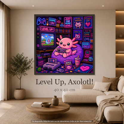 Level Up, Axolotl! ca.40x40cm | New Plastics