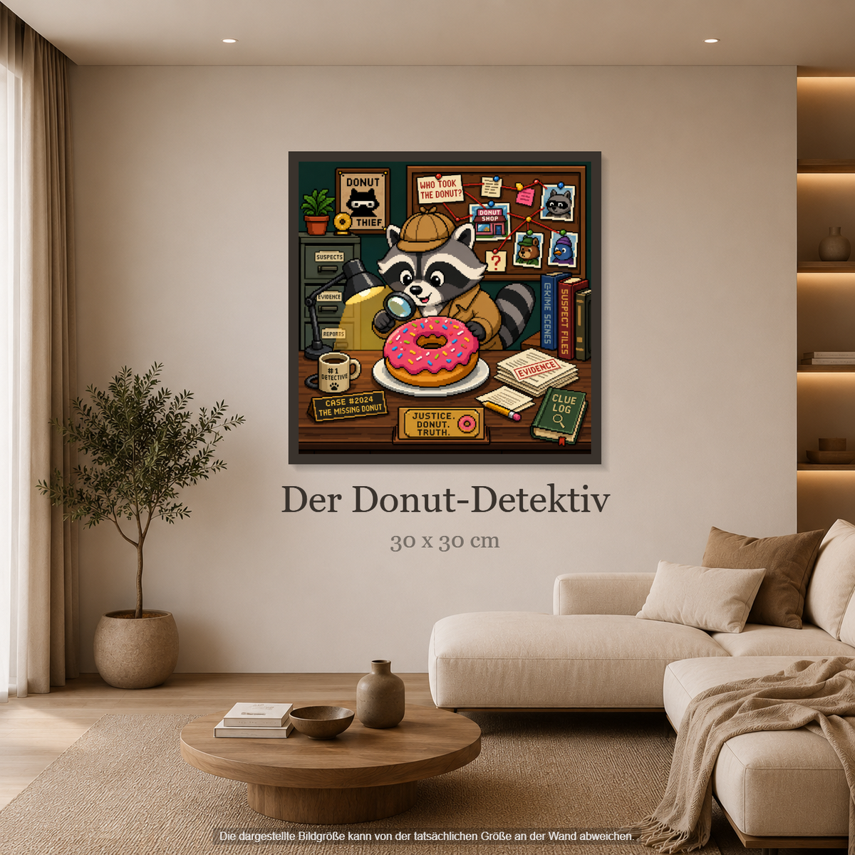 Der Donut-Detektiv ca.30x30cm | New Plastics