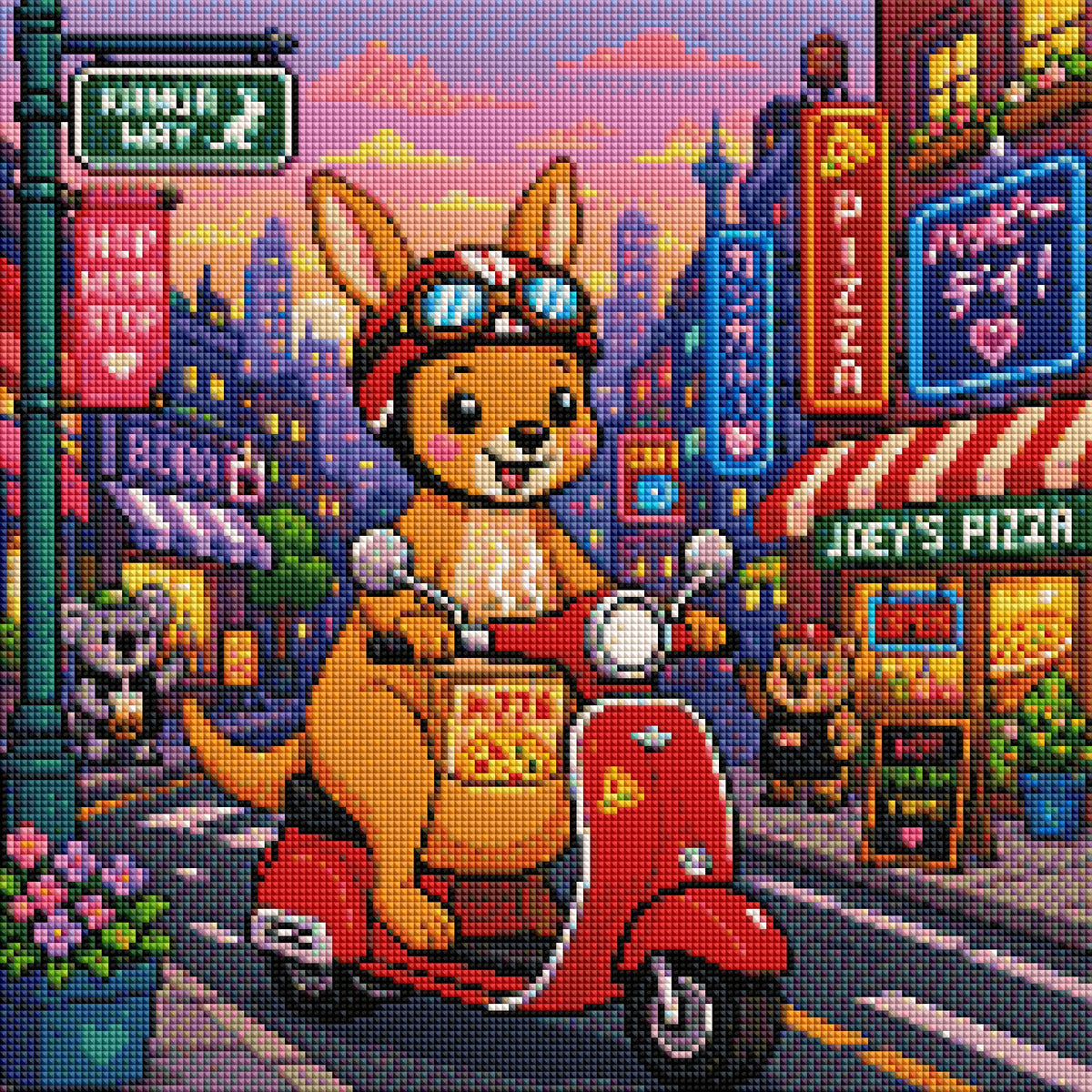 Pizza im Känguru-Tempo ca.40x40cm | New Plastics