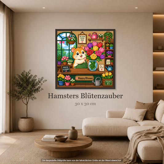 Hamsters Blütenzauber ca.30x30cm | New Plastics
