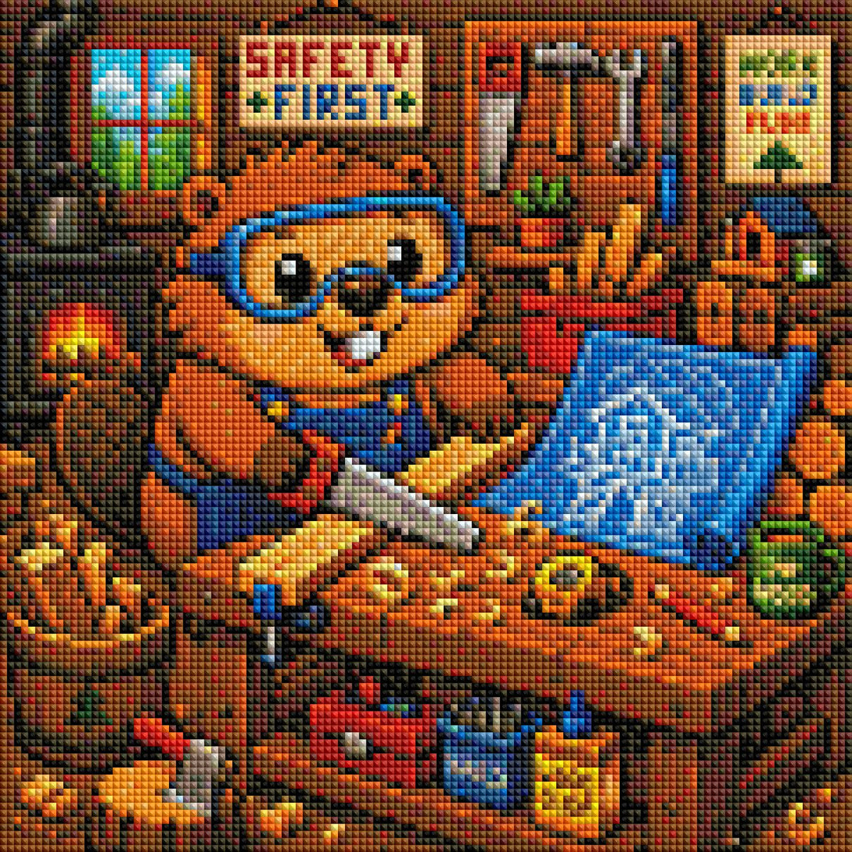 Meister Biber am Werk ca.30x30cm | New Plastics