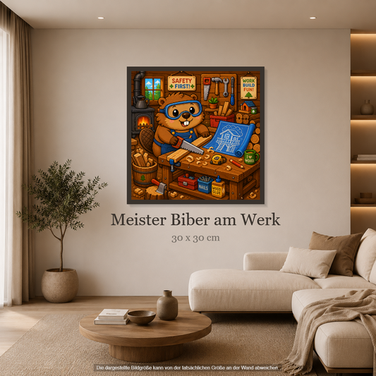 Meister Biber am Werk ca.30x30cm | New Plastics