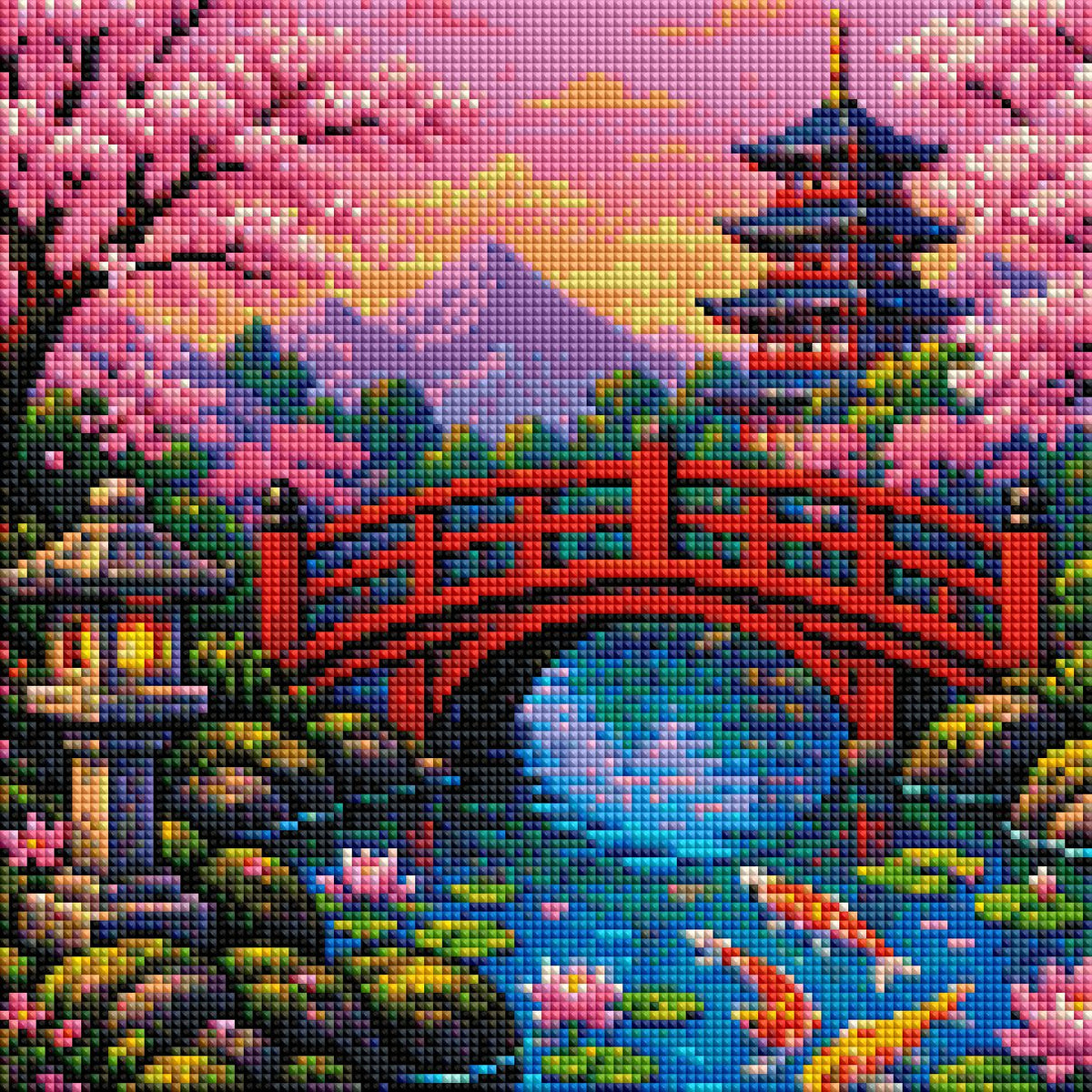 Brücke der Kirschblüten ca.30x30cm | New Plastics