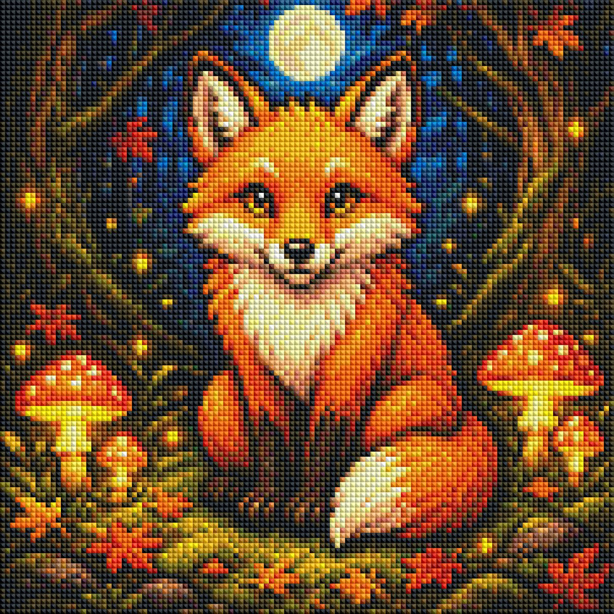 Fuchs im Mondschein ca.30x30cm | New Plastics