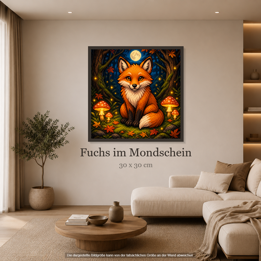 Fuchs im Mondschein ca.30x30cm | New Plastics
