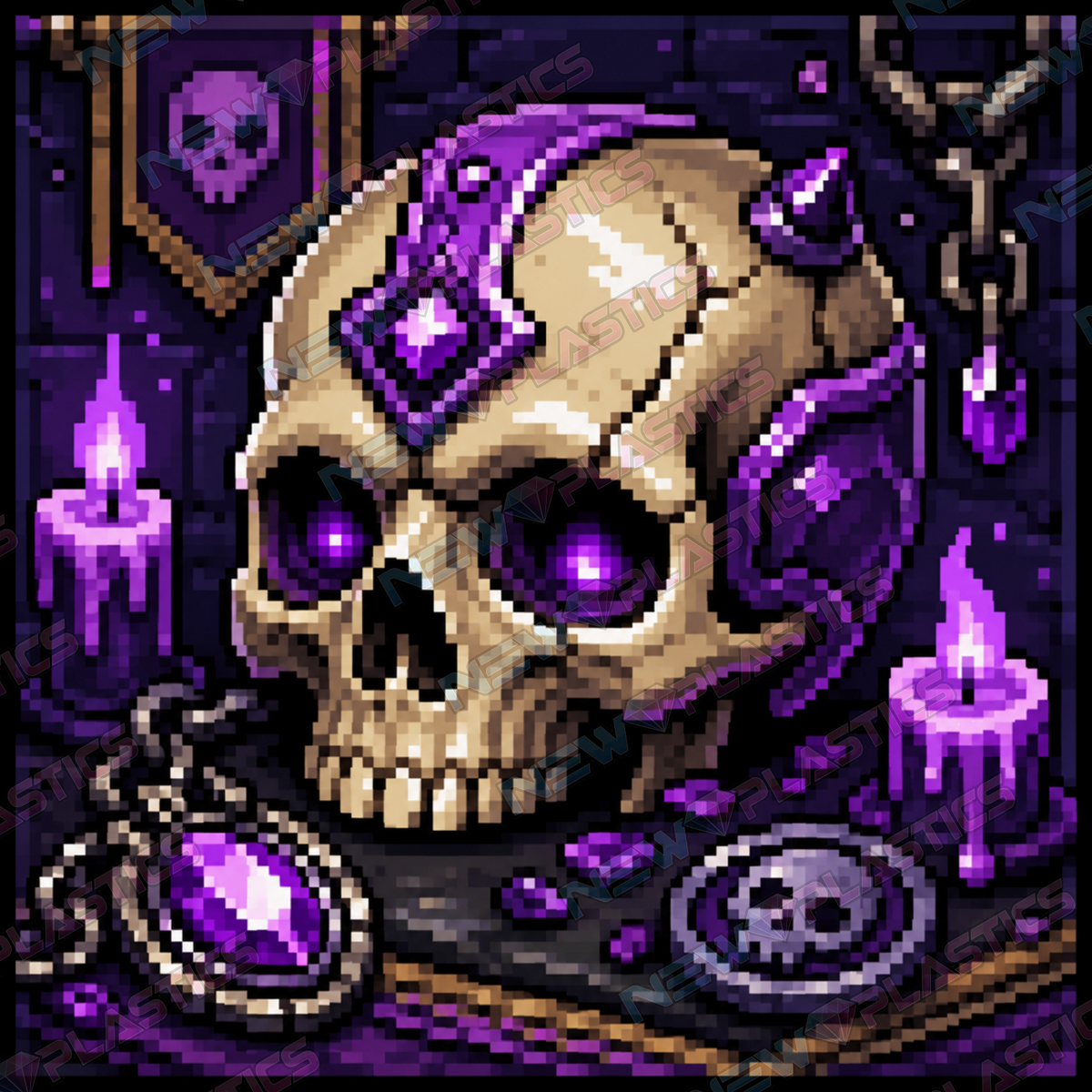 Der Amethyst-Schädel ca.30x30cm | New Plastics