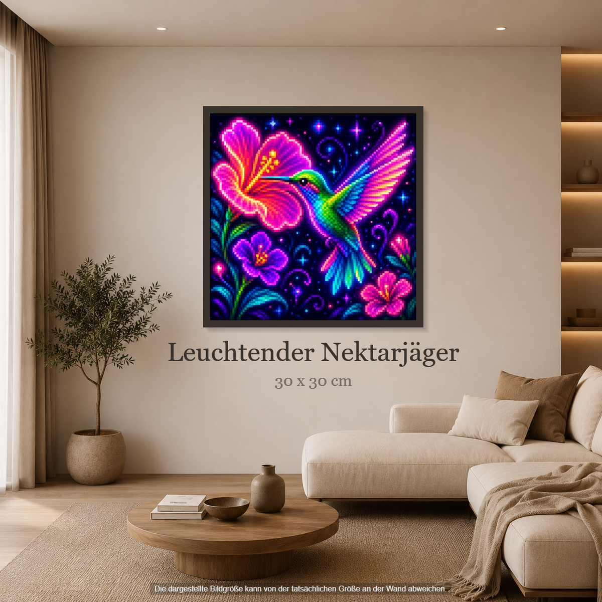 Leuchtender Nektarjäger ca.30x30cm | New Plastics