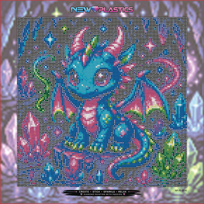 Der kleine Neon-Drache ca.30x30cm | New Plastics