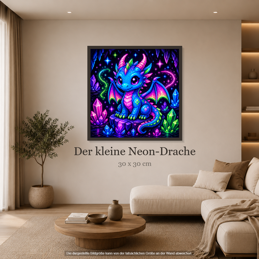 Der kleine Neon-Drache ca.30x30cm | New Plastics