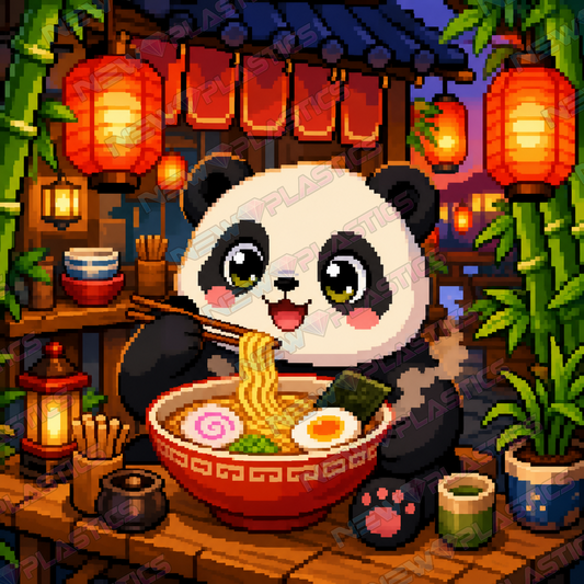 Ramen Panda ca.30x30cm | New Plastics