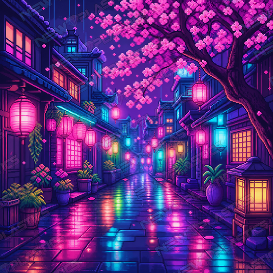 Neon Gasse Sakura ca.30x30cm | New Plastics