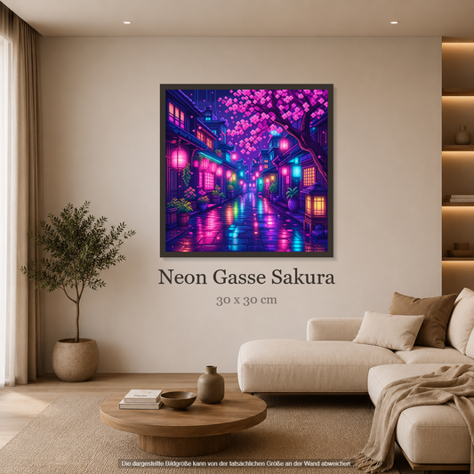 Neon Gasse Sakura ca.30x30cm | New Plastics