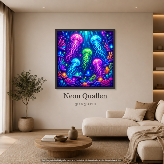 Neon Quallen ca.30x30cm | New Plastics