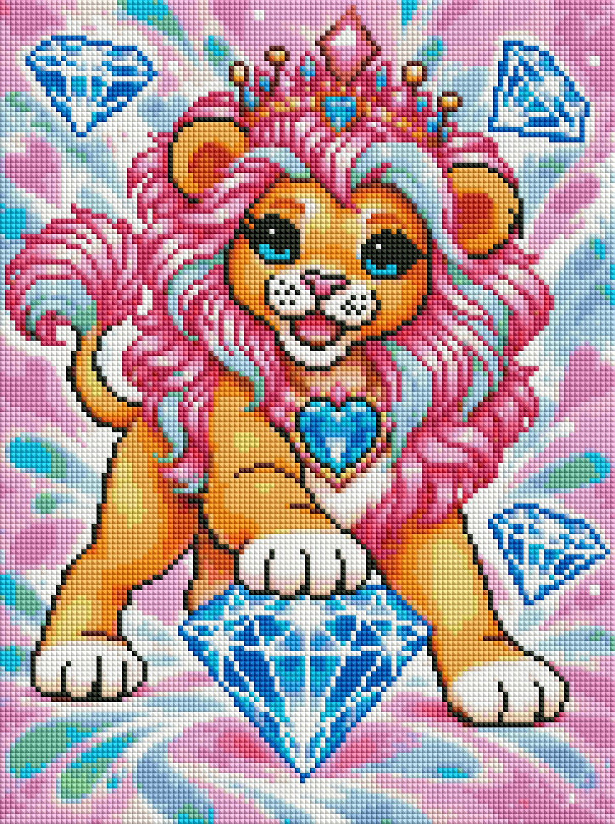 Vorbestellung: Diamond Painting Set Aslan – Snowis Beschützer