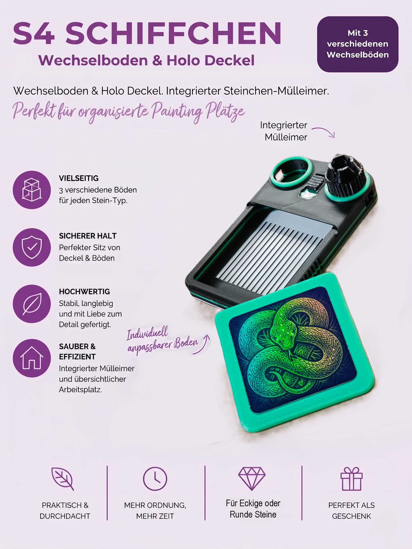 Diamond Painting Schiffchen S4 Neon Edition